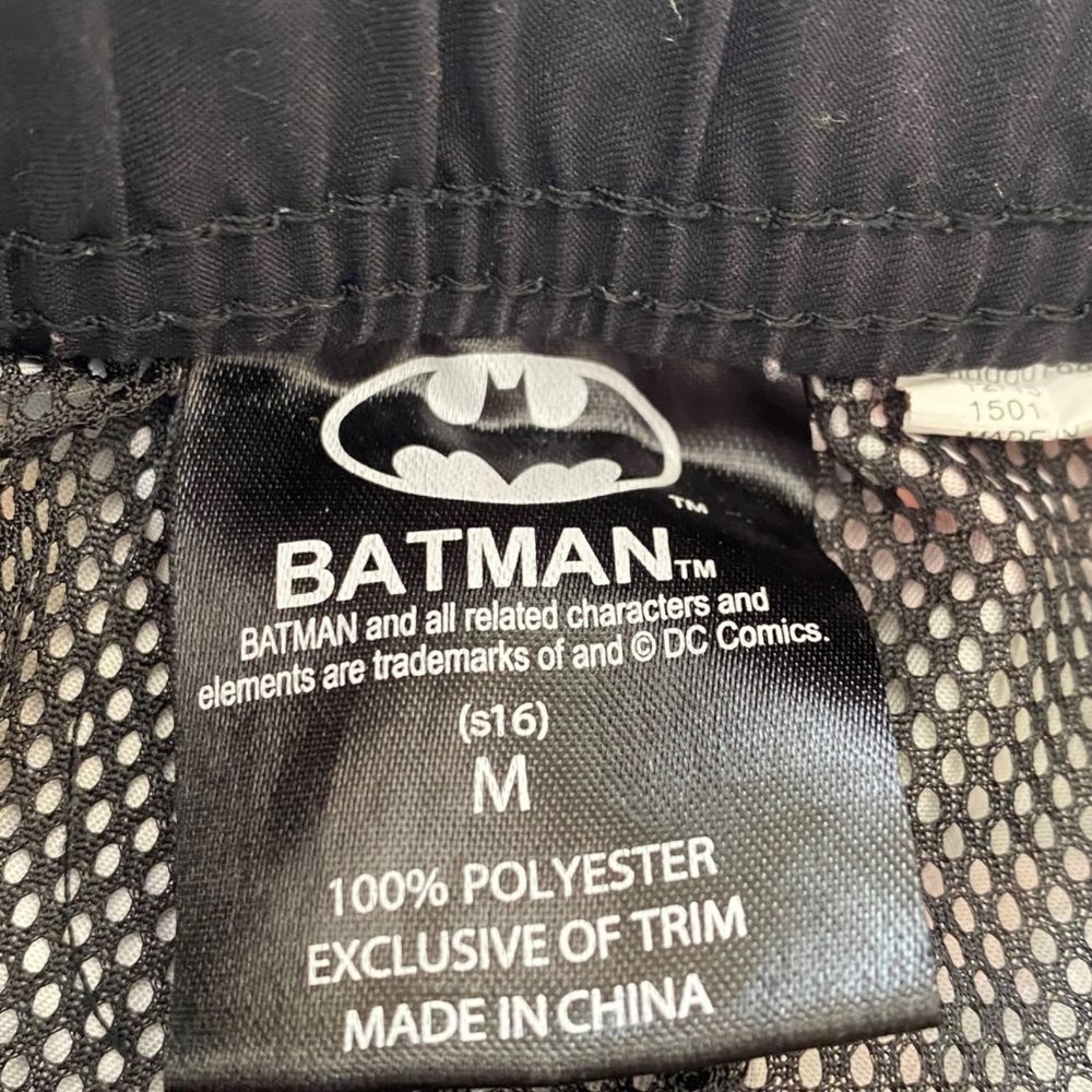 DC Comics Swim Trunks Men Size 32 Black Retro Batman Robin Superman Board Shorts - Picture 12 of 14